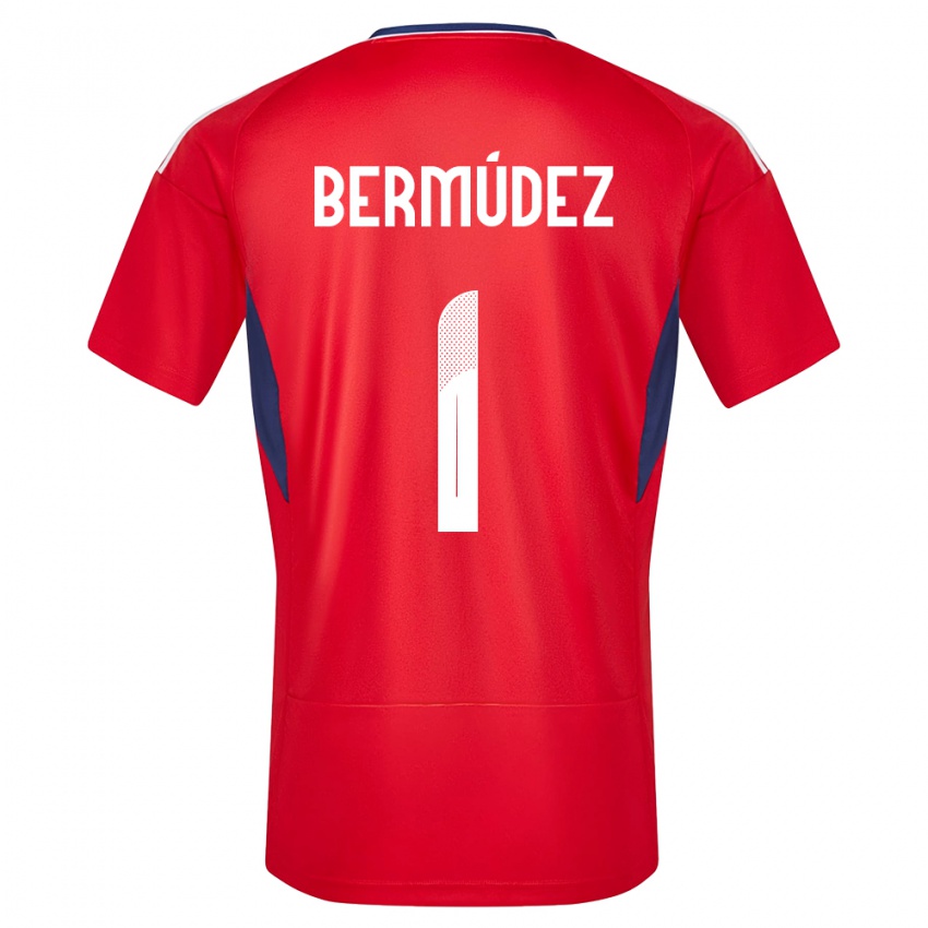 Enfant Maillot Costa Rica Noelia Bermudez #1 Rouge Tenues Domicile 24-26 T-Shirt Suisse