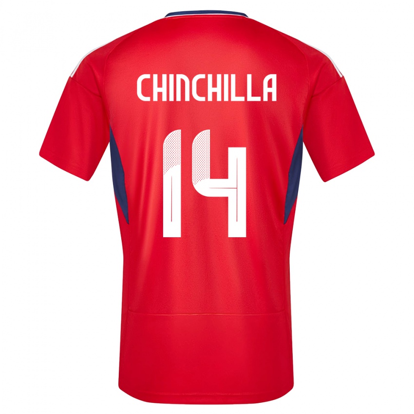 Enfant Maillot Costa Rica Priscila Chinchilla #14 Rouge Tenues Domicile 24-26 T-Shirt Suisse