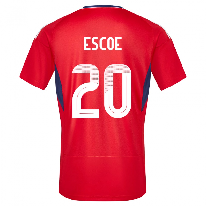 Enfant Maillot Costa Rica Enyel Escoe #20 Rouge Tenues Domicile 24-26 T-Shirt Suisse