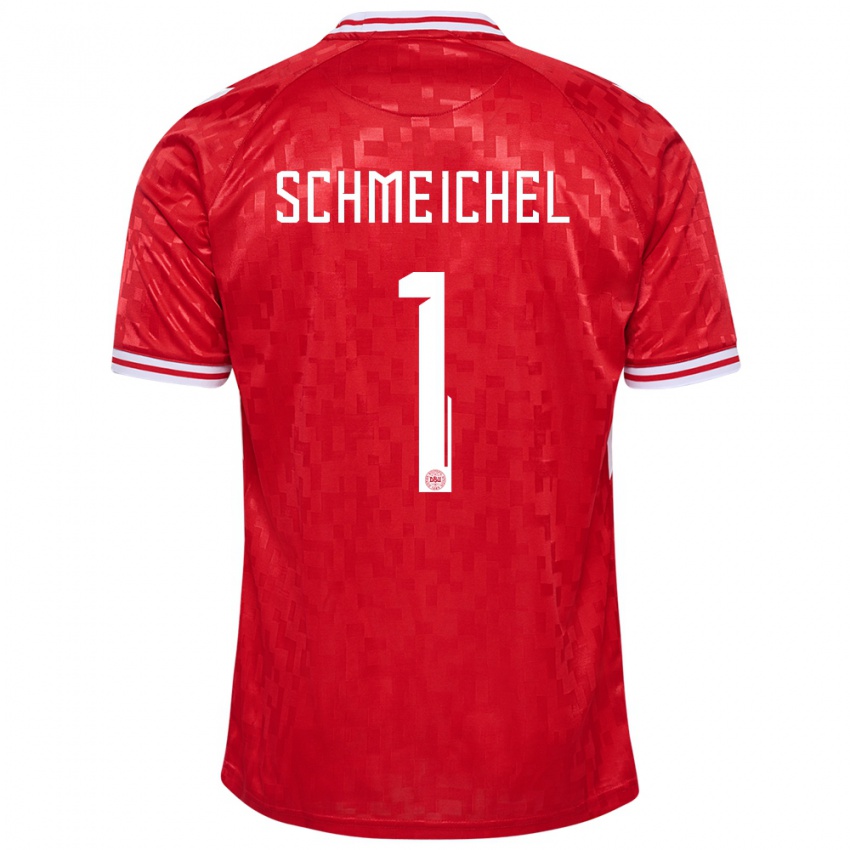 Enfant Maillot Danemark Kasper Schmeichel #1 Rouge Tenues Domicile 24-26 T-Shirt Suisse