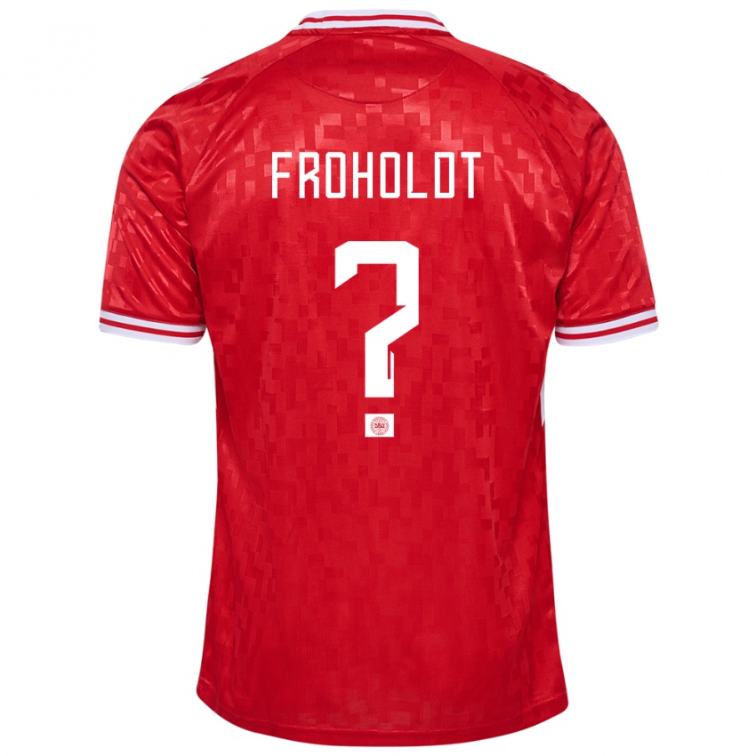 Kinder Dänemark Victor Froholdt #0 Rot Heimtrikot Trikot 24-26 T-Shirt Schweiz
