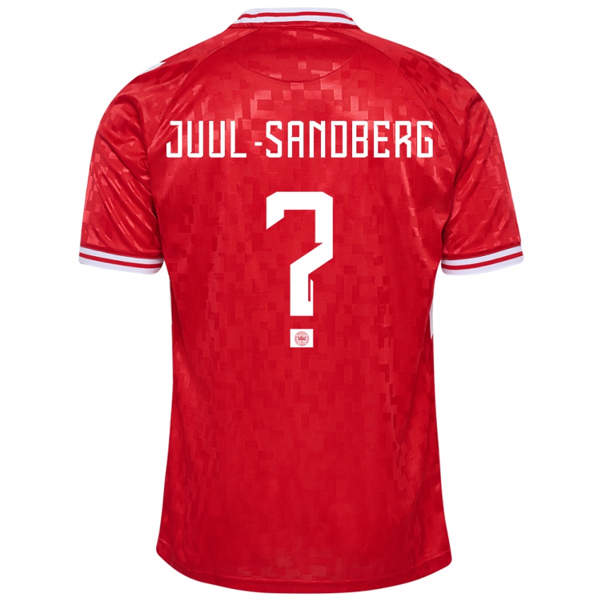 Kinder Dänemark Nikolaj Juul-Sandberg #0 Rot Heimtrikot Trikot 24-26 T-Shirt Schweiz