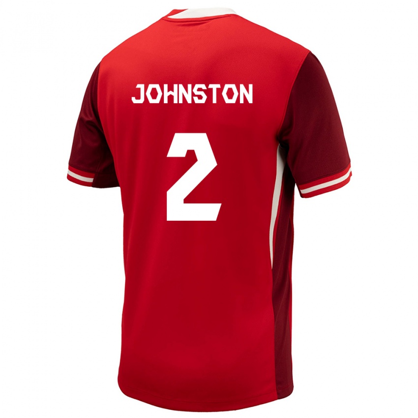 Enfant Maillot Canada Alistair Johnston #2 Rouge Tenues Domicile 24-26 T-Shirt Suisse