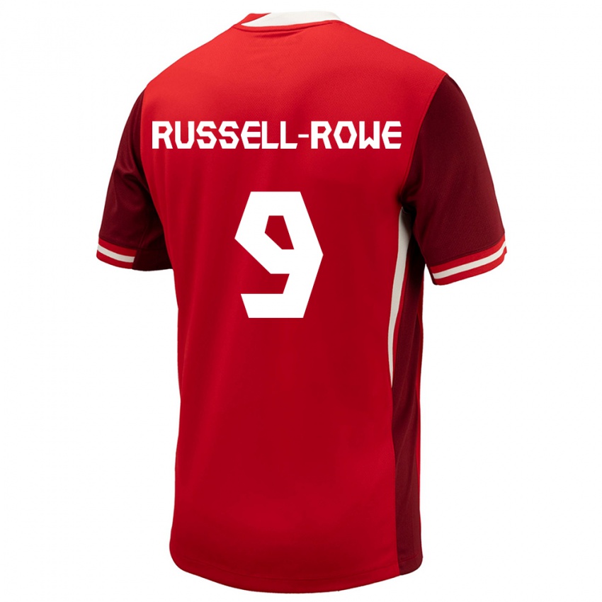 Enfant Maillot Canada Jacen Russell-Rowe #9 Rouge Tenues Domicile 24-26 T-Shirt Suisse