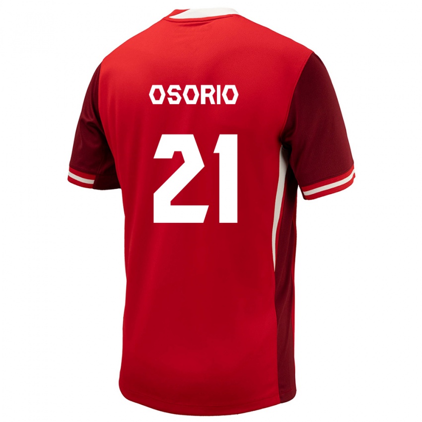 Enfant Maillot Canada Jonathan Osorio #21 Rouge Tenues Domicile 24-26 T-Shirt Suisse