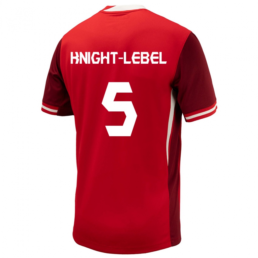 Enfant Maillot Canada Jamie Knight Lebel #5 Rouge Tenues Domicile 24-26 T-Shirt Suisse