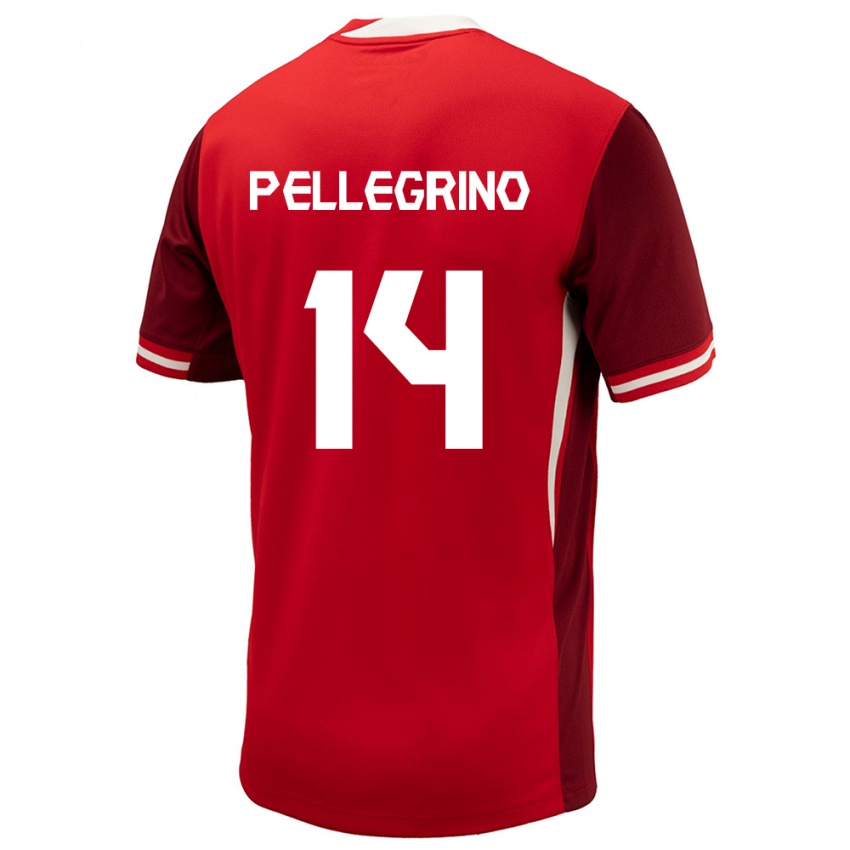 Kinder Kanada Gabriel Pellegrino #14 Rot Heimtrikot Trikot 24-26 T-Shirt Schweiz