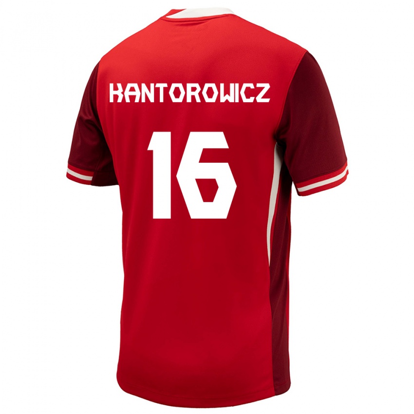 Enfant Maillot Canada Dominic Kantorowicz #16 Rouge Tenues Domicile 24-26 T-Shirt Suisse