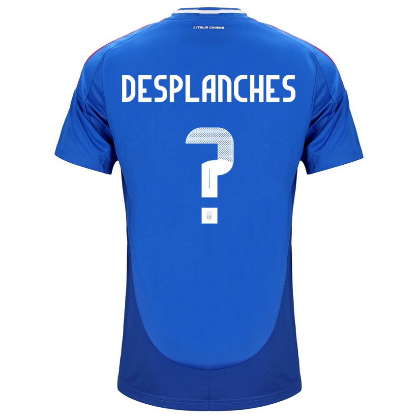 Kinder Italien Sebastiano Desplanches #0 Blau Heimtrikot Trikot 24-26 T-Shirt Schweiz