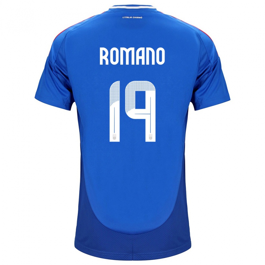 Kinder Italien Marco Romano #19 Blau Heimtrikot Trikot 24-26 T-Shirt Schweiz