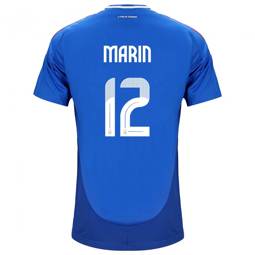 Kinder Italien Renato Marin #12 Blau Heimtrikot Trikot 24-26 T-Shirt Schweiz