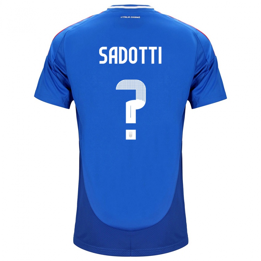 Kinder Italien Edoardo Sadotti #0 Blau Heimtrikot Trikot 24-26 T-Shirt Schweiz