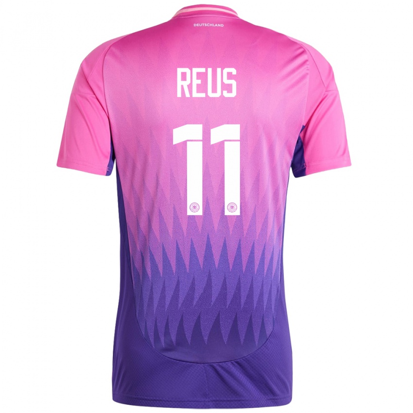 Kinder Deutschland Marco Reus #11 Pink Lila Auswärtstrikot Trikot 24-26 T-Shirt Schweiz