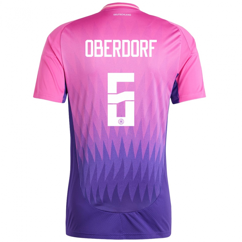 Kinder Deutschland Lena Oberdorf #6 Pink Lila Auswärtstrikot Trikot 24-26 T-Shirt Schweiz