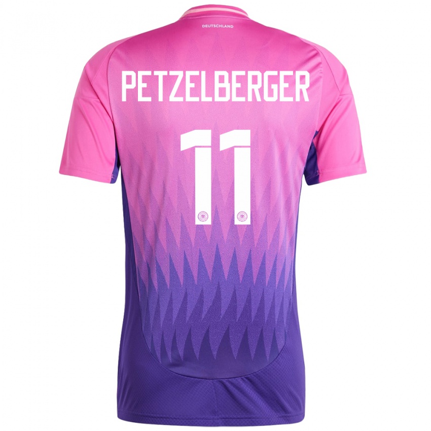 Kinder Deutschland Ramona Petzelberger #11 Pink Lila Auswärtstrikot Trikot 24-26 T-Shirt Schweiz