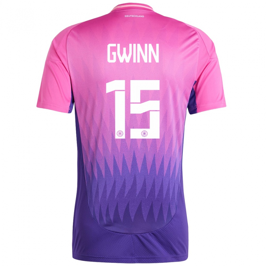 Kinder Deutschland Giulia Gwinn #15 Pink Lila Auswärtstrikot Trikot 24-26 T-Shirt Schweiz