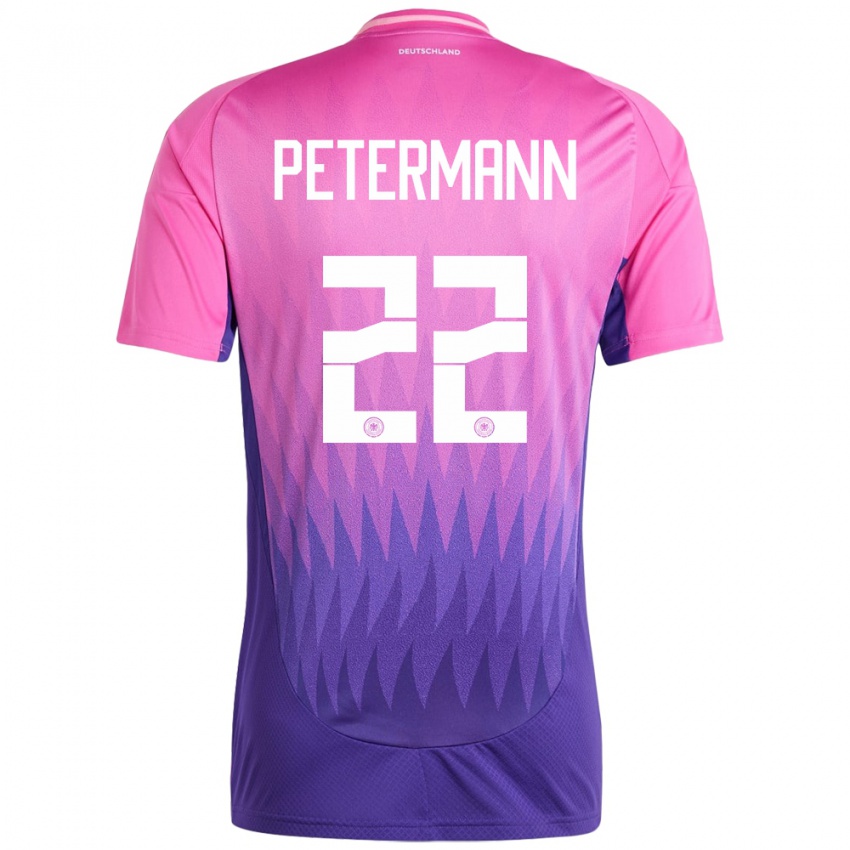 Kinder Deutschland Lena Petermann #22 Pink Lila Auswärtstrikot Trikot 24-26 T-Shirt Schweiz