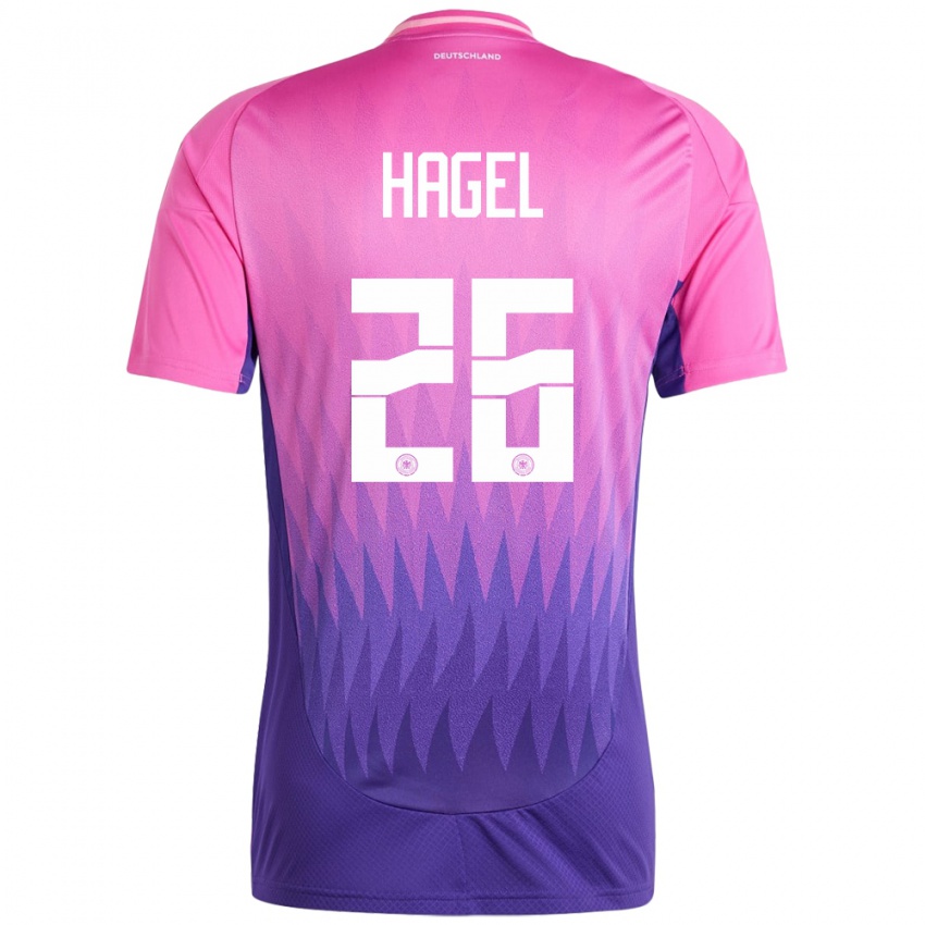 Kinder Deutschland Chantal Hagel #26 Pink Lila Auswärtstrikot Trikot 24-26 T-Shirt Schweiz