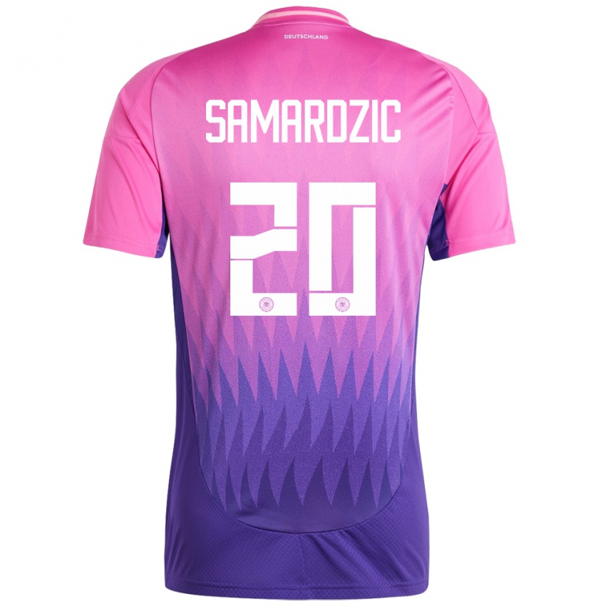 Kinder Deutschland Lazar Samardzic #20 Pink Lila Auswärtstrikot Trikot 24-26 T-Shirt Schweiz