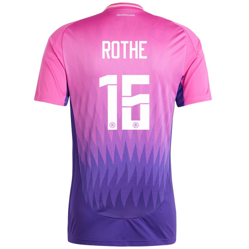 Kinder Deutschland Tom Rothe #16 Pink Lila Auswärtstrikot Trikot 24-26 T-Shirt Schweiz