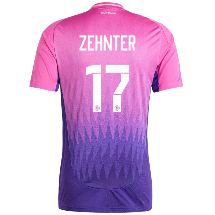 Kinder Deutschland Aaron Zehnter #17 Pink Lila Auswärtstrikot Trikot 24-26 T-Shirt Schweiz