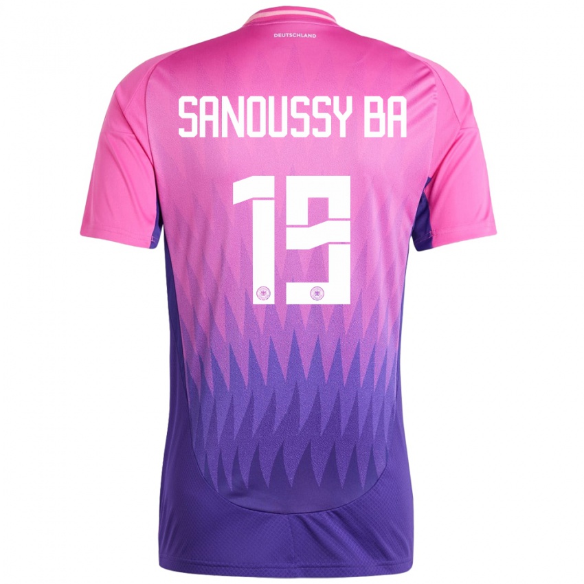Kinder Deutschland Sanoussy Ba #19 Pink Lila Auswärtstrikot Trikot 24-26 T-Shirt Schweiz