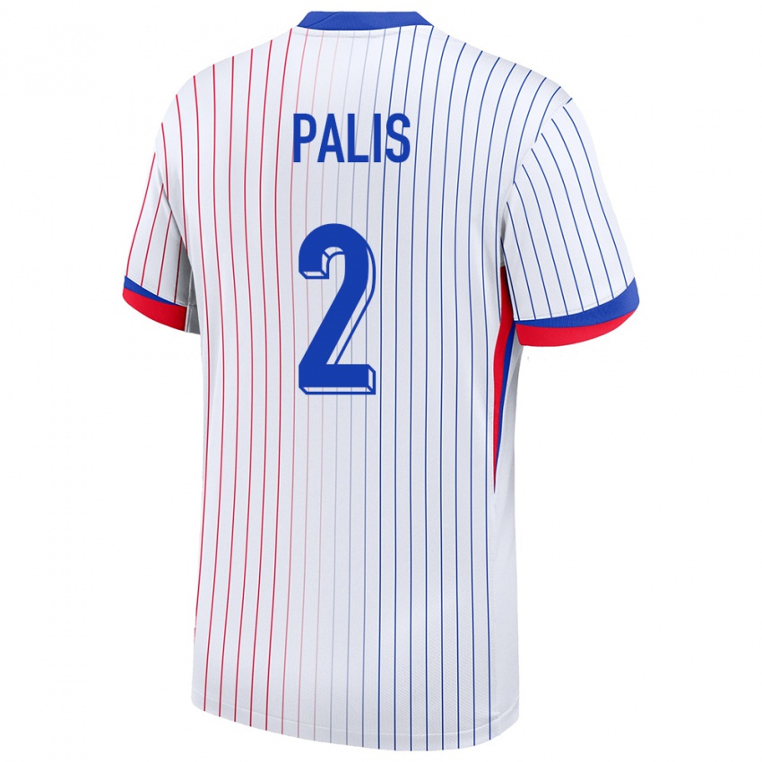Enfant Maillot France Ella Palis #2 Blanc Tenues Extérieur 24-26 T-Shirt Suisse