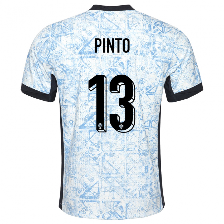 Kinder Portugal Fatima Pinto #13 Cremeblau Auswärtstrikot Trikot 24-26 T-Shirt Schweiz