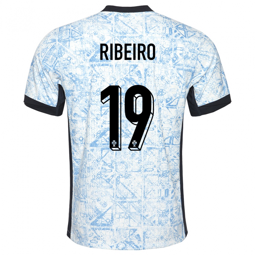Kinder Portugal Rodrigo Ribeiro #19 Cremeblau Auswärtstrikot Trikot 24-26 T-Shirt Schweiz