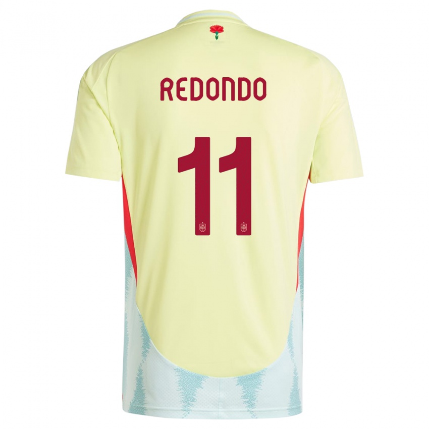 Enfant Maillot Espagne Alba Redondo #11 Jaune Tenues Extérieur 24-26 T-Shirt Suisse