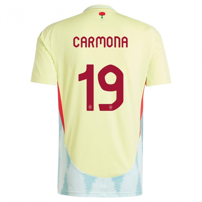 Kinder Spanien Olga Carmona #19 Gelb Auswärtstrikot Trikot 24-26 T-Shirt Schweiz