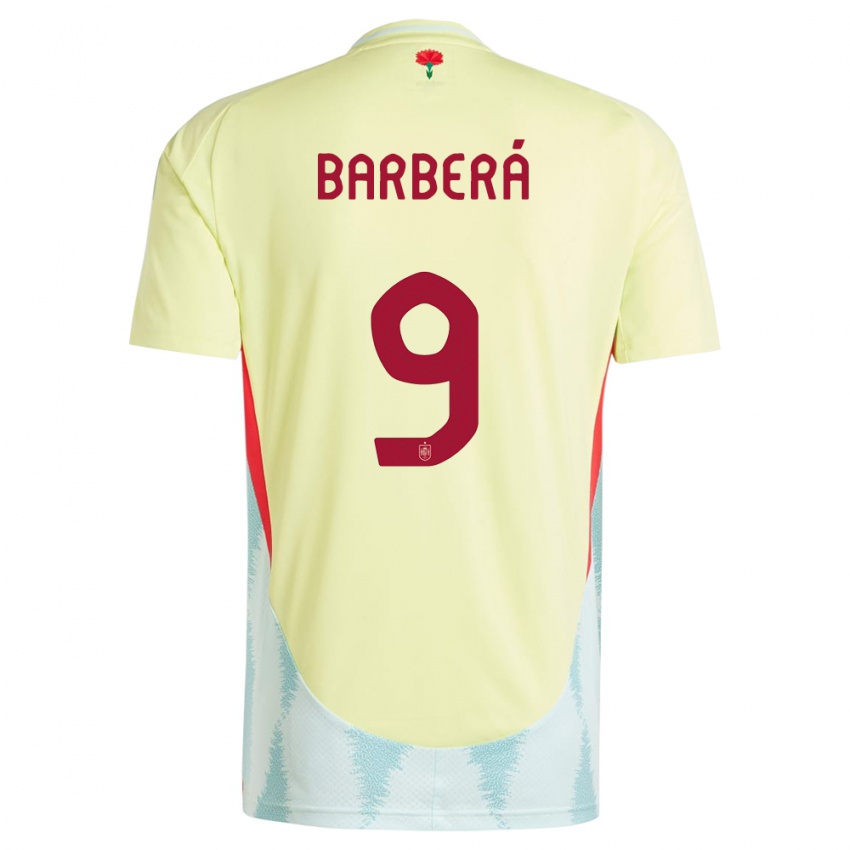 Kinder Spanien Victor Barbera #9 Gelb Auswärtstrikot Trikot 24-26 T-Shirt Schweiz