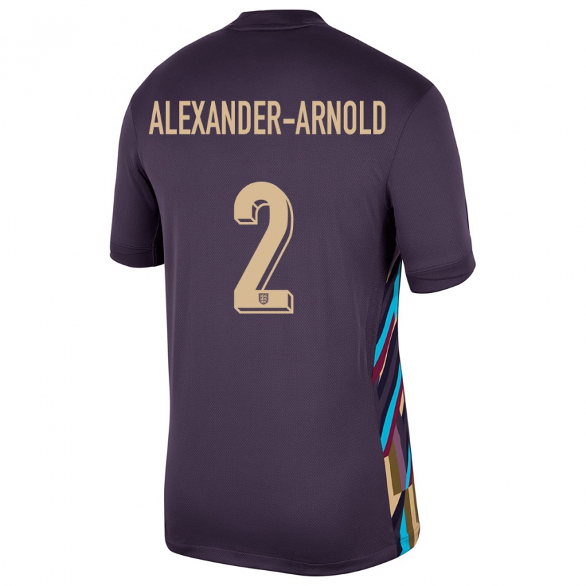 Enfant Maillot Angleterre Trent Alexander-Arnold #2 Raisins Noirs Tenues Extérieur 24-26 T-Shirt Suisse