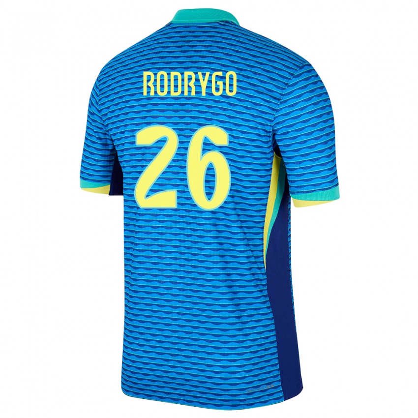Enfant Maillot Brésil Rodrygo #26 Bleu Tenues Extérieur 24-26 T-Shirt Suisse