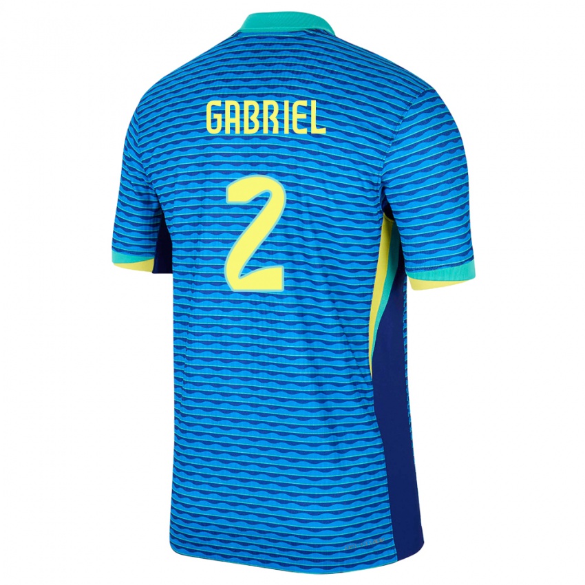 Kinder Brasilien Victor Gabriel #2 Blau Auswärtstrikot Trikot 24-26 T-Shirt Schweiz