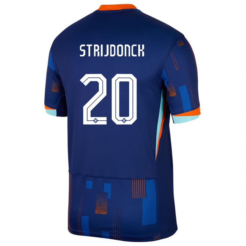 Kinder Niederlande Bayren Strijdonck #20 Blau Auswärtstrikot Trikot 24-26 T-Shirt Schweiz