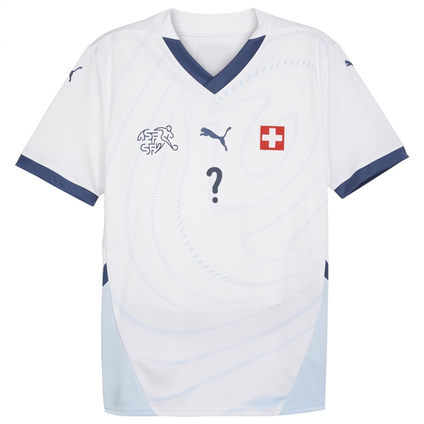 Enfant Maillot Suisse Votre Nom #0 Blanc Tenues Extérieur 24-26 T-Shirt Suisse