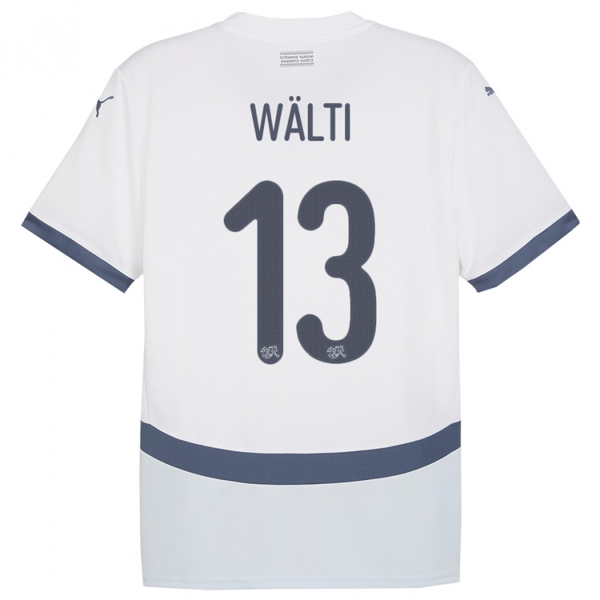 Enfant Maillot Suisse Lia Walti #13 Blanc Tenues Extérieur 24-26 T-Shirt Suisse