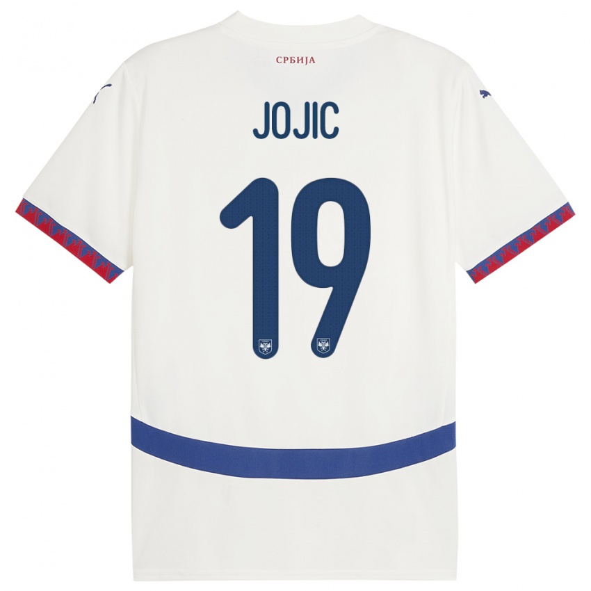 Kinder Serbien Nikola Jojic #19 Weiß Auswärtstrikot Trikot 24-26 T-Shirt Schweiz