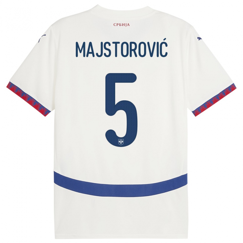 Kinder Serbien Milan Majstorovic #5 Weiß Auswärtstrikot Trikot 24-26 T-Shirt Schweiz