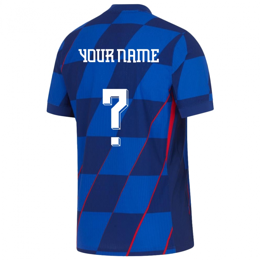 Enfant Maillot Croatie Votre Nom #0 Bleu Tenues Extérieur 24-26 T-Shirt Suisse