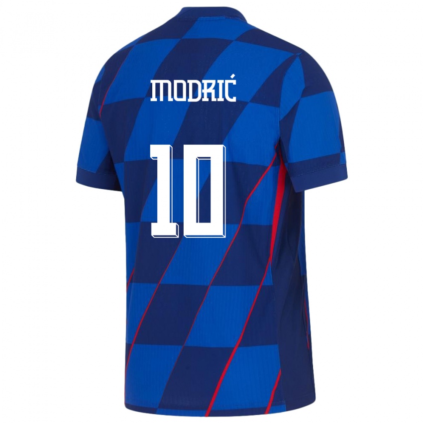 Enfant Maillot Croatie Luka Modric #10 Bleu Tenues Extérieur 24-26 T-Shirt Suisse