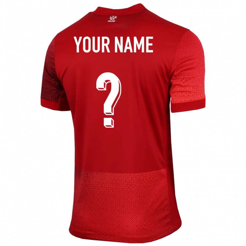 Kinder Polen Ihren Namen #0 Rot Auswärtstrikot Trikot 24-26 T-Shirt Schweiz