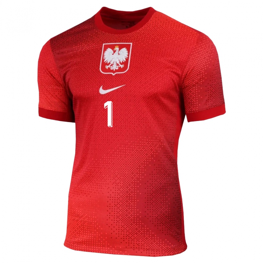 Enfant Maillot Pologne Wojciech Szczesny #1 Rouge Tenues Extérieur 24-26 T-Shirt Suisse