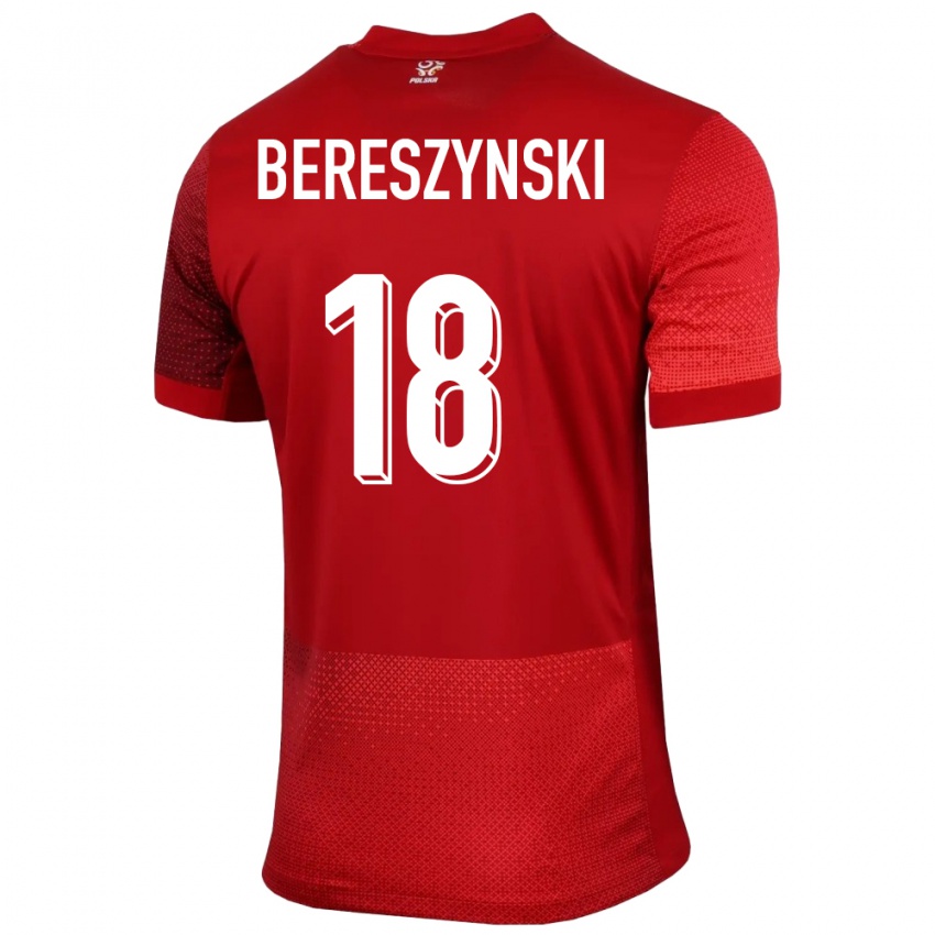 Enfant Maillot Pologne Bartosz Bereszynski #18 Rouge Tenues Extérieur 24-26 T-Shirt Suisse