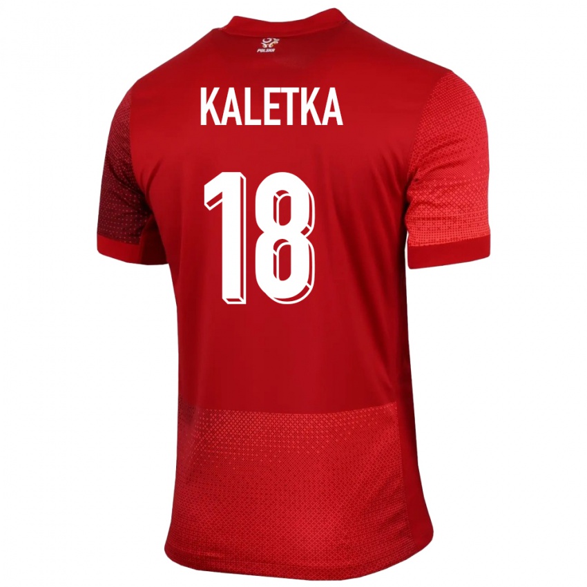 Enfant Maillot Pologne Nikol Kaletka #18 Rouge Tenues Extérieur 24-26 T-Shirt Suisse