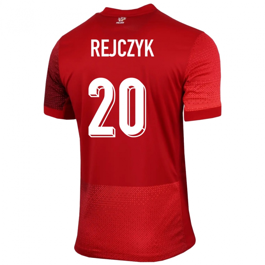 Enfant Maillot Pologne Filip Rejczyk #20 Rouge Tenues Extérieur 24-26 T-Shirt Suisse