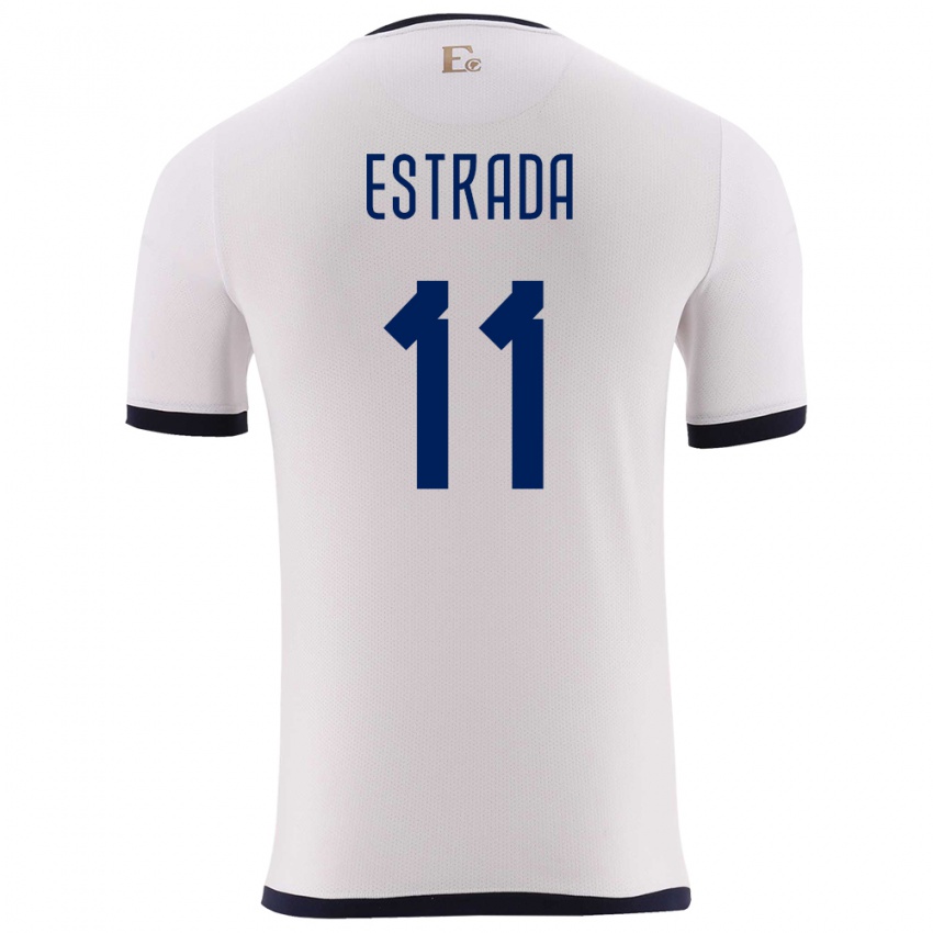 Kinder Ecuador Michael Estrada #11 Weiß Auswärtstrikot Trikot 24-26 T-Shirt Schweiz
