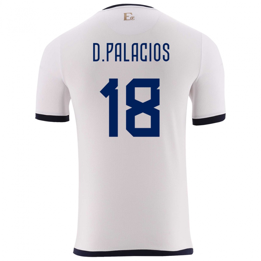 Enfant Maillot Équateur Diego Palacios #18 Blanc Tenues Extérieur 24-26 T-Shirt Suisse