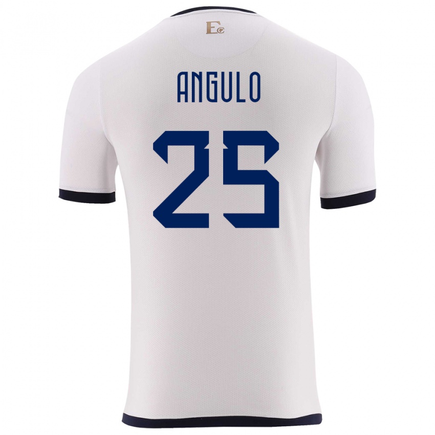 Enfant Maillot Équateur Nilson Angulo #25 Blanc Tenues Extérieur 24-26 T-Shirt Suisse